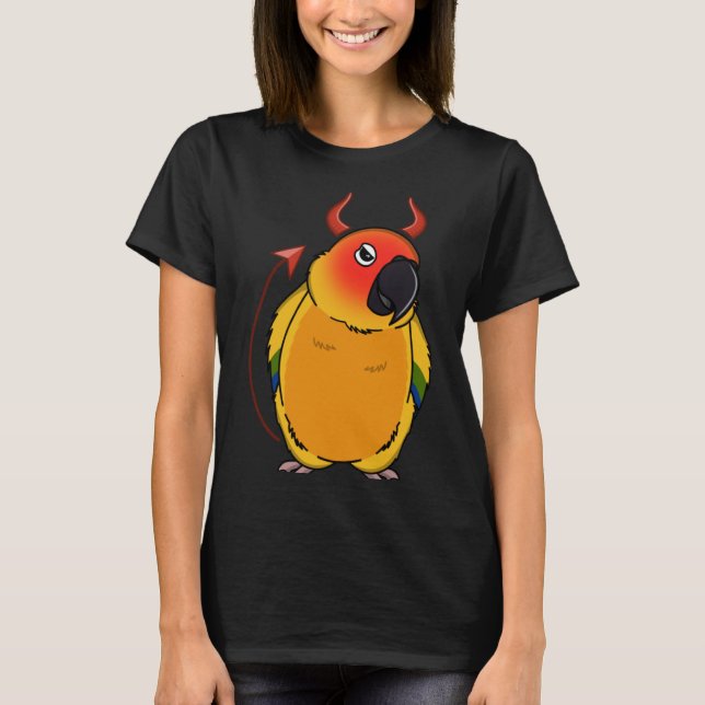 Beängstigendes Teufelskostüm Parrot I Sun Concorde T-Shirt (Vorderseite)
