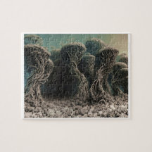 Beängstigendes und cremefarbenes Puzzle