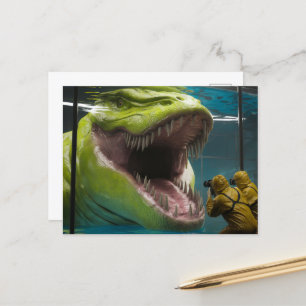 Beängstigendes Unterwassermonster Postkarte