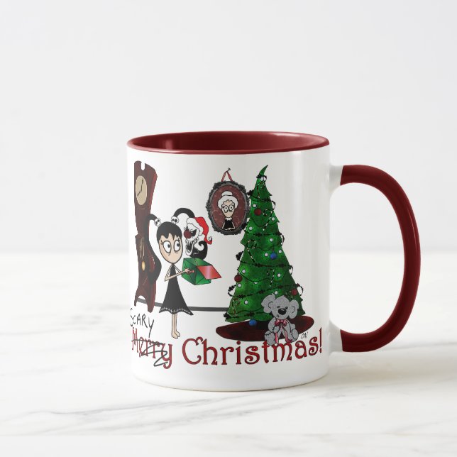"Beängstigendes Weihnachts" Tasse (Rechts)