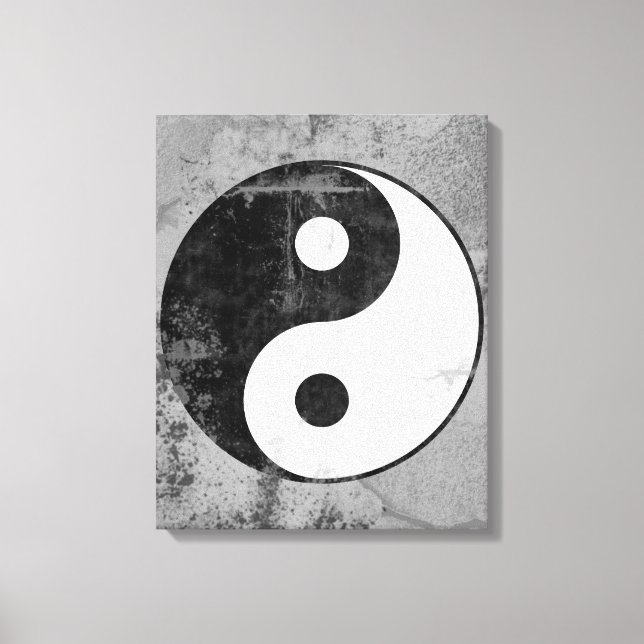 Beängstigendes Yin Yang-Symbol Leinwanddruck (Vorderseite)