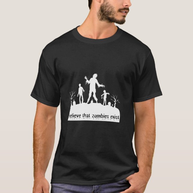 Beängstigendes Zombie Halloween Kostüm Süß oder So T-Shirt (Vorderseite)
