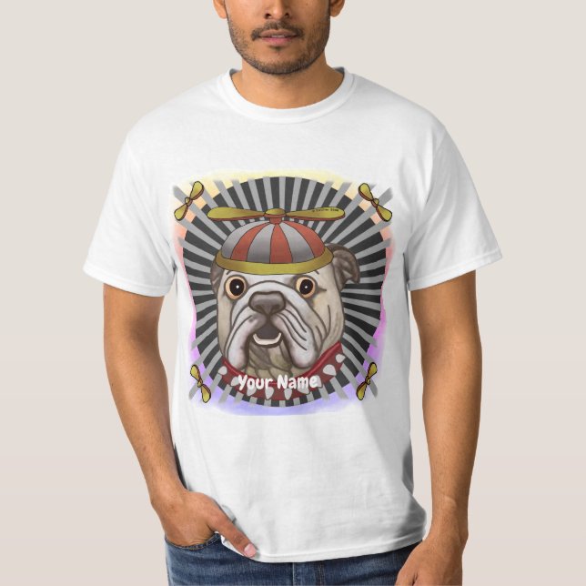 Beanie Bulldog T-Shirt (Vorderseite)