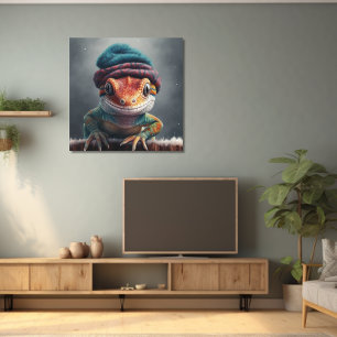 Beanie Bunch Gecko Wintermütze Poster