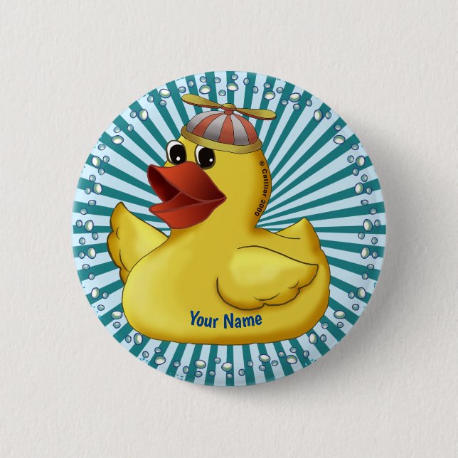 Beanie Hat Rubber Duck Button (Vorderseite)