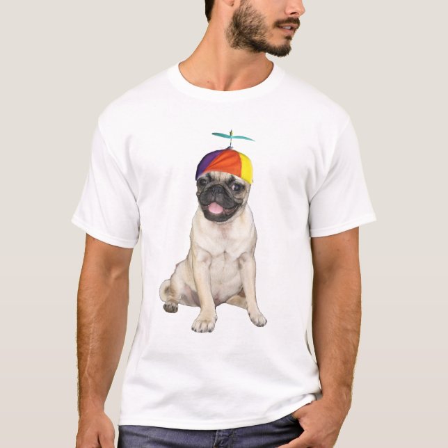 Beanie-Mops T-Shirt (Vorderseite)