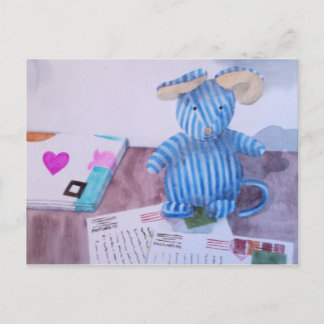 Beanie schreibt seine Postkarten