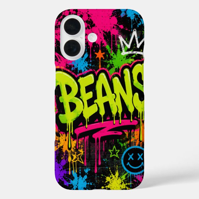 BEANS Neon-Graffiti-Straßenkunst Case-Mate iPhone Hülle (Rückseite)