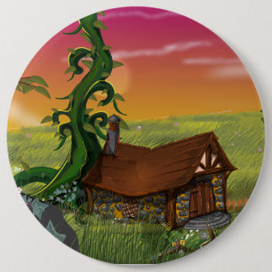 Beanstalk Hütte Cartoon Button
