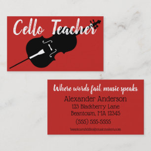 Beantown Cello Visitenkarte