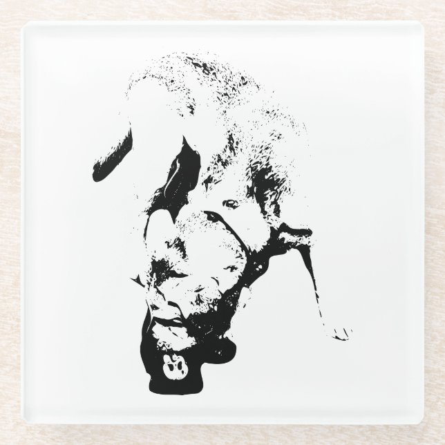 Beantragte Auszeichnung - Labrador Sketch Glasuntersetzer (Vorderseite)