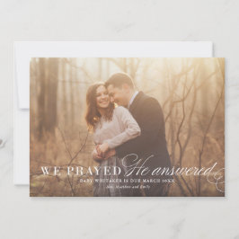 Beantwortete Gebetskarte Ankündigung der Schwanger