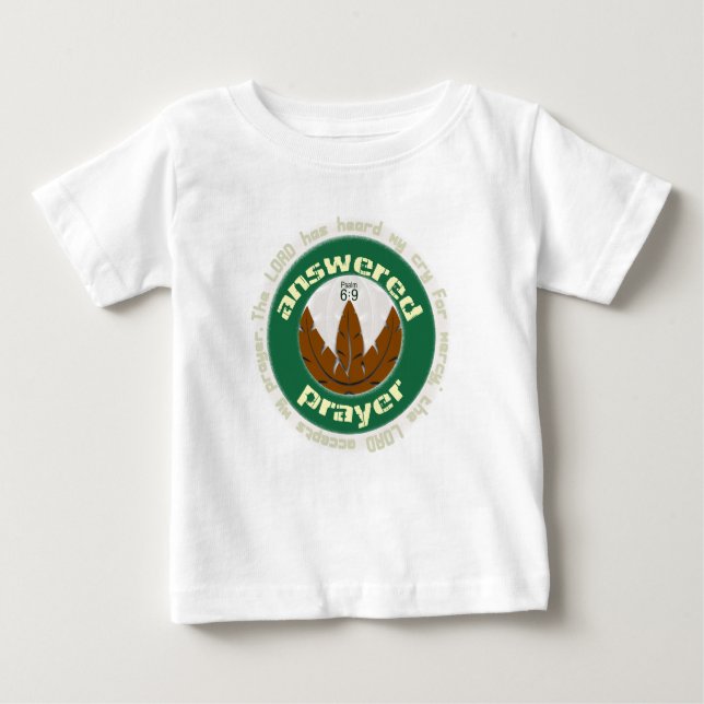 Beantworteter christlicher Baby-T - Shirt des (Vorderseite)
