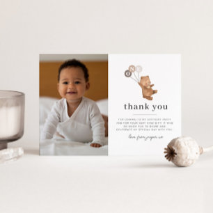 Bear 3 Brown Balloons Foto Vielen Dank Einladung