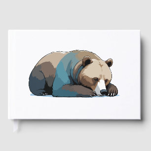 Bear Adorable Süße Tier Schlafen Entspannung Ruhe Gästebuch