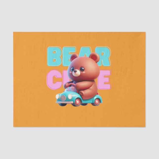 Bear Adventure Tissue Paper Seidenpapier (Vorderseite)