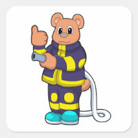 Bear als Feuerwehrmann in der Feuerabteilung mit H