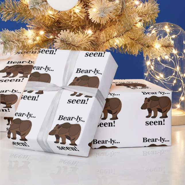 Bear Animal Funny Humor Quote Geschenkpapier (Feiertage)