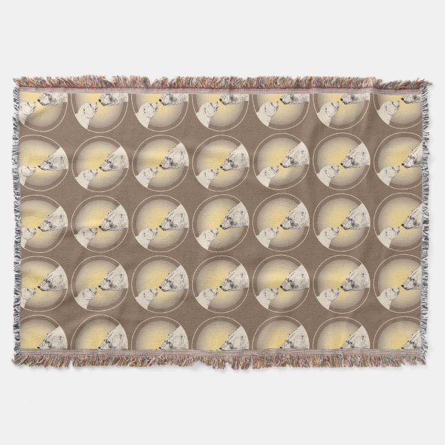 Bear Art Blanket Mother & Cubs Bear Throw Blanket Decke (Vorderseite)
