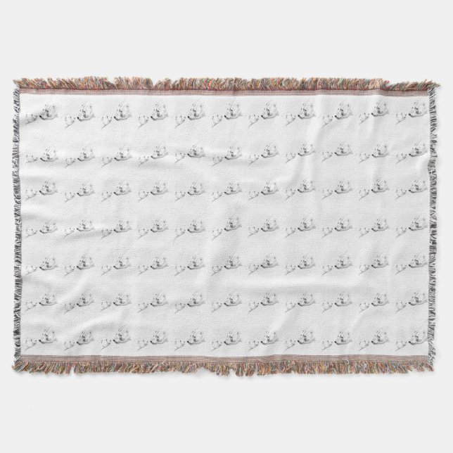 Bear Art Blanket Mother & Cubs Bear Throw Blanket Decke (Vorderseite)
