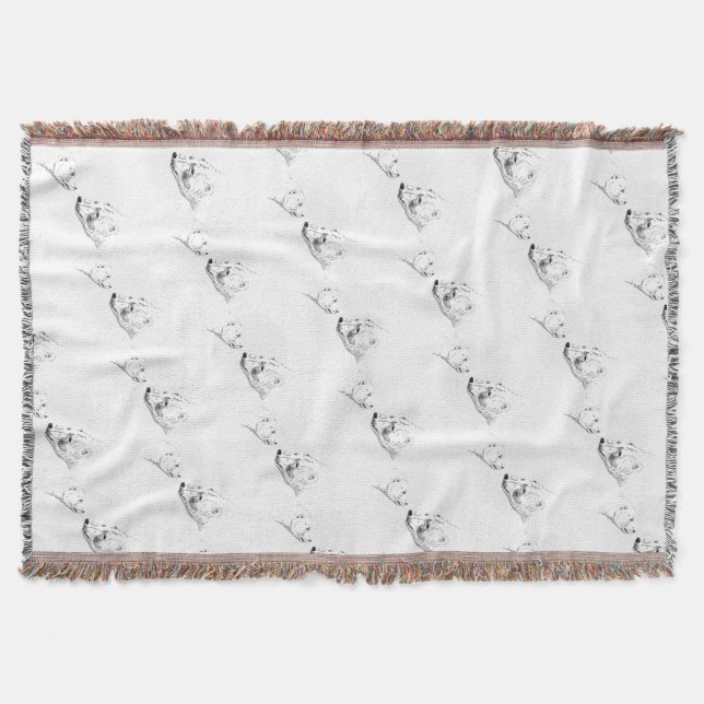 Bear Art Blanket Mutter & Cub Bärenwirbel Blanket Decke (Vorderseite)