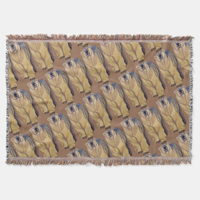 Bear Art Blanket Polar Bear Art Throw Blanket Decke (Vorderseite)