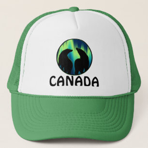 Bear Art Caps Aurora Native Art Beats Caps Truckerkappe