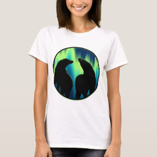 Bear Art Shirt Northern Lights Bären T - Shirt Ges