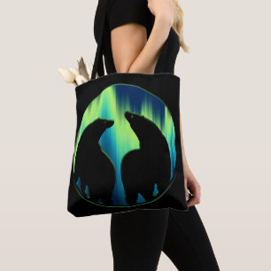 Bear Art Toag Tribal Nord Lights Bear Bag