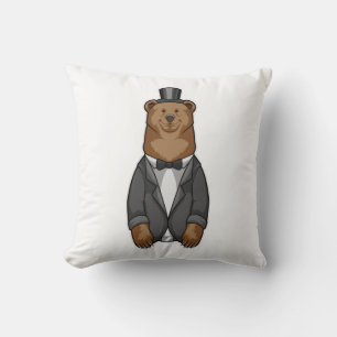 Bear as Groom with Jacket Kissen