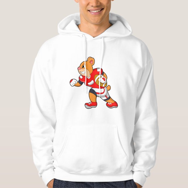 Bear at Football Sports Hoodie