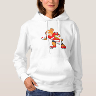 Bear at Football Sports Hoodie