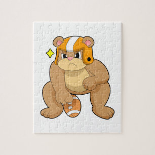 Bear at Football Sports Puzzle