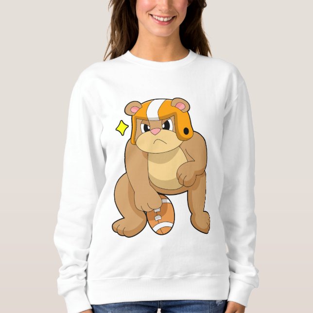 Bear at Football Sports Sweatshirt (Vorderseite)