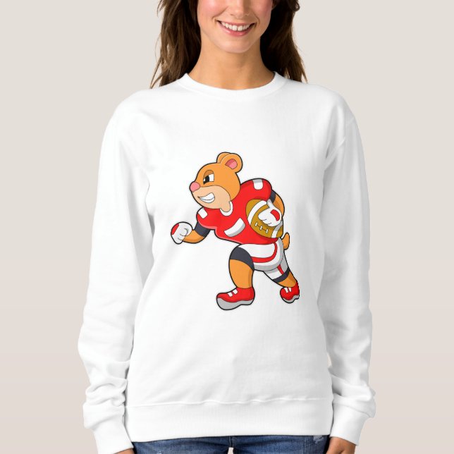 Bear at Football Sports Sweatshirt (Vorderseite)