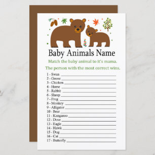 Bear Baby Animes Name Game