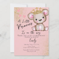 Bear Baby Dusche Princess Funkelnd Pink
