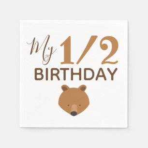 Bear Baby Halbgeburt Serviette