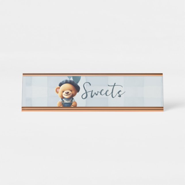 Bear Baby Shooter Tabletop Schild (Vorderseite )