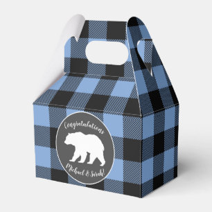 Bear Baby Shower Boy Blue Geschenkschachtel