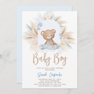 Bear Baby Shower Boy Einladung