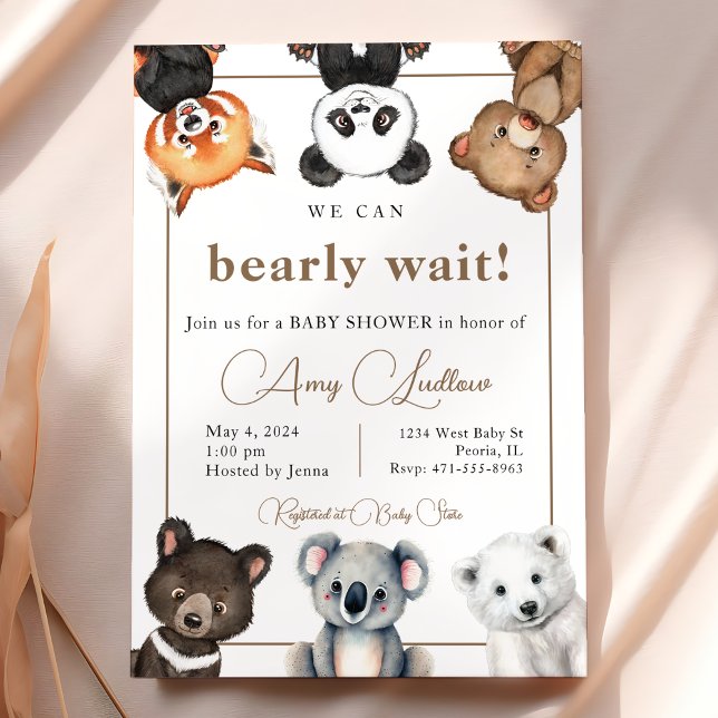 Bear Baby Shower Einladung (Von Creator hochgeladen)
