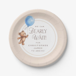 Bear Baby Shower - Elegantes Personalisiert Bear B Pappteller