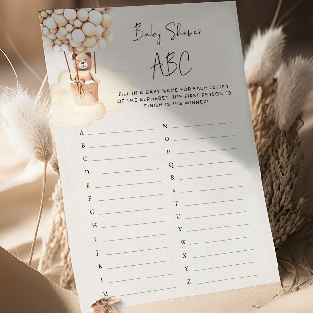 Bear Baby Shower Game ABC (Von Creator hochgeladen)