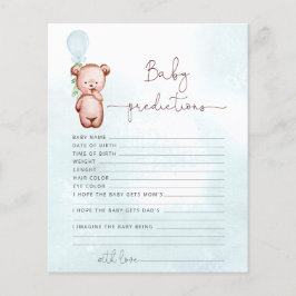 Bear Baby Shower Game Baby Vorhersagen