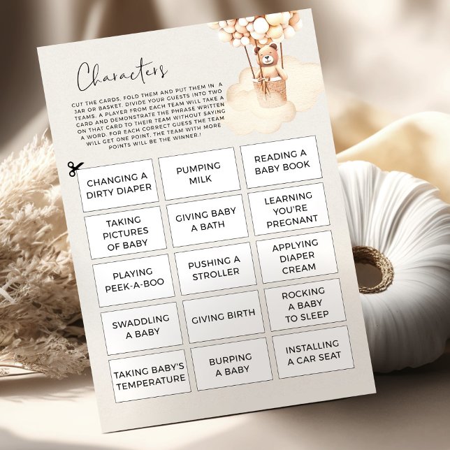 Bear Baby Shower Game Characters (Von Creator hochgeladen)