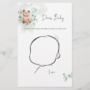 Bear Baby Shower Game - Gezeichnet Baby