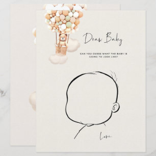 Bear Baby Shower Game - Gezeichnet Baby