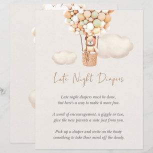 Bear Baby Shower Game - Spate Night Diapers