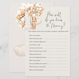 Bear Baby Shower Game - Wie gut kennen Sie Mama?